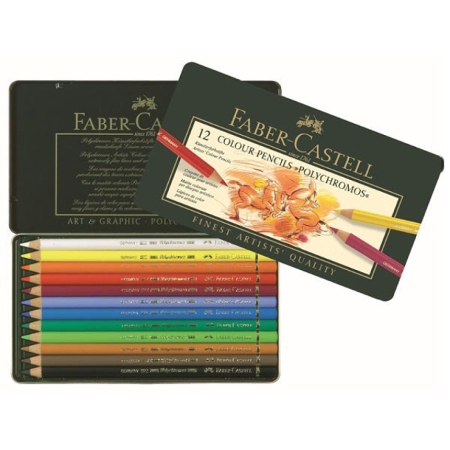 Kleurpotloden Polychromos 12-set