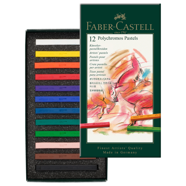 Pastelkrijt Polychromos 12-set