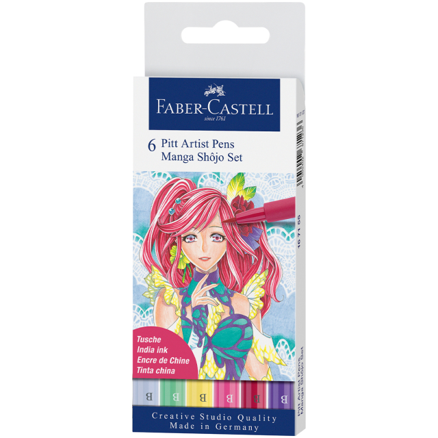 PITT Artist Brush 6-set Manga Shojo