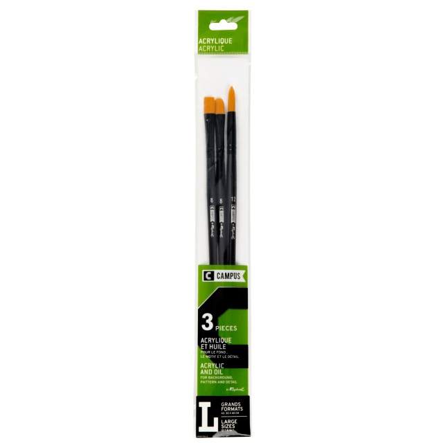 Synthetisch Penseel Campus Acryl 3-set L