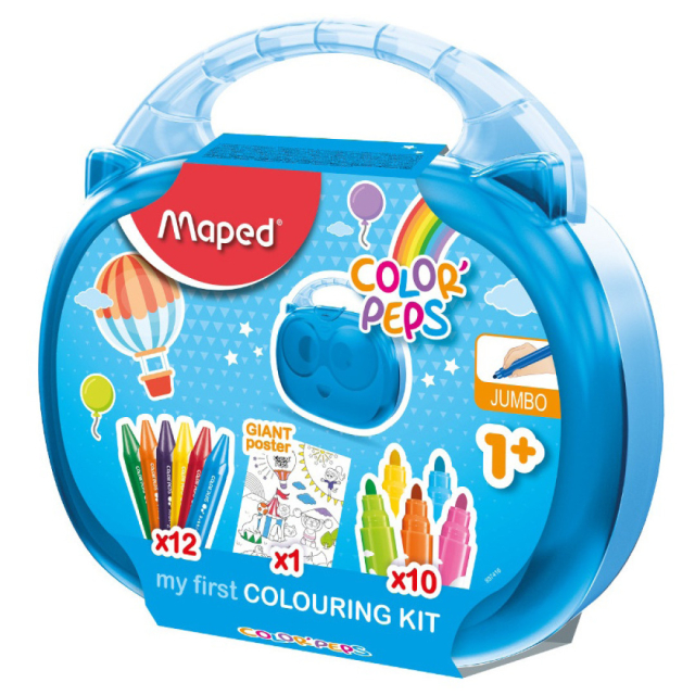 Color Peps Viltstiften & Waskrijtjes 22-set + Poster (1 jaar+)