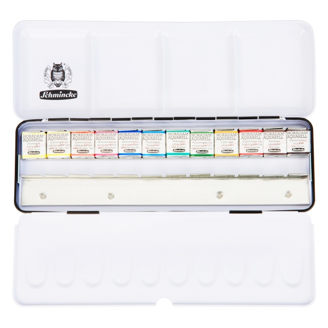 Horadam Aquarell Metal 12-set + 12 lege plekken