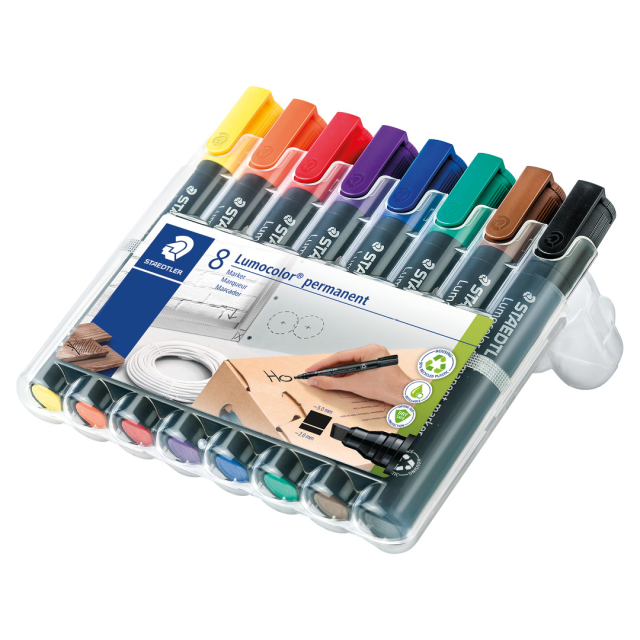 8-pack Lumocolor permanent schuin afgesneden