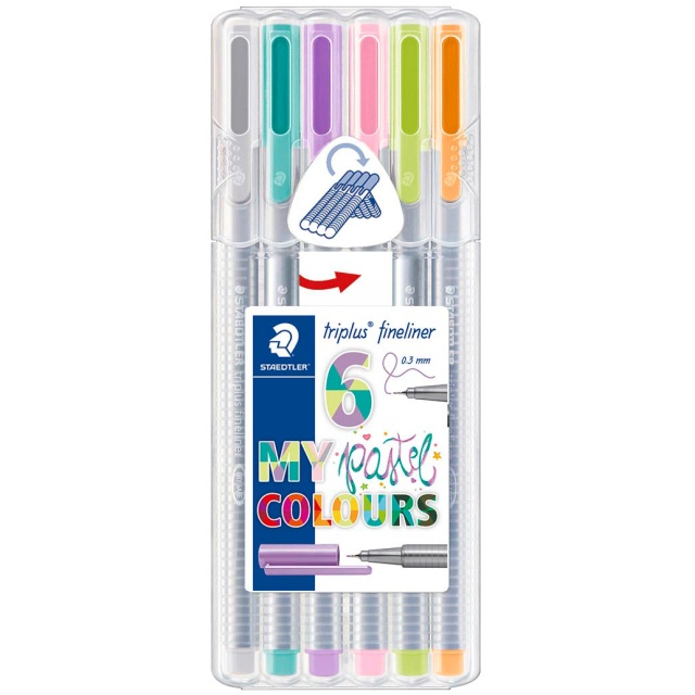 Triplus Fineliner Pastel 6-pack