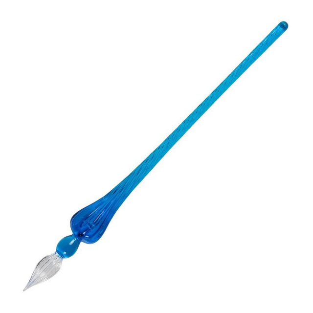 Glazen Pen Rond 18 cm Blue