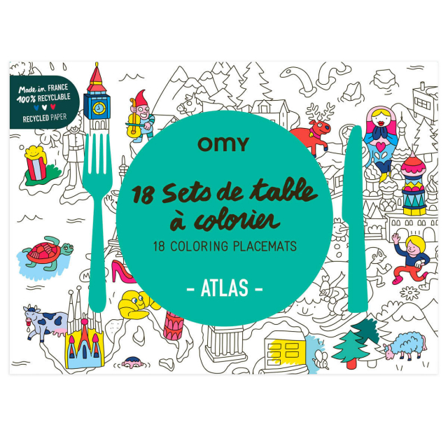 Coloring Placemats Atlas