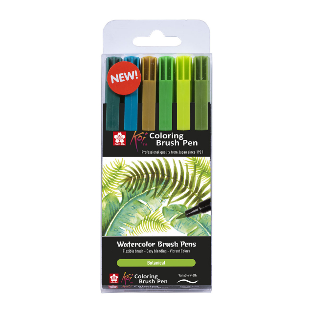 Koi Penseelstiften 6-set Botanical