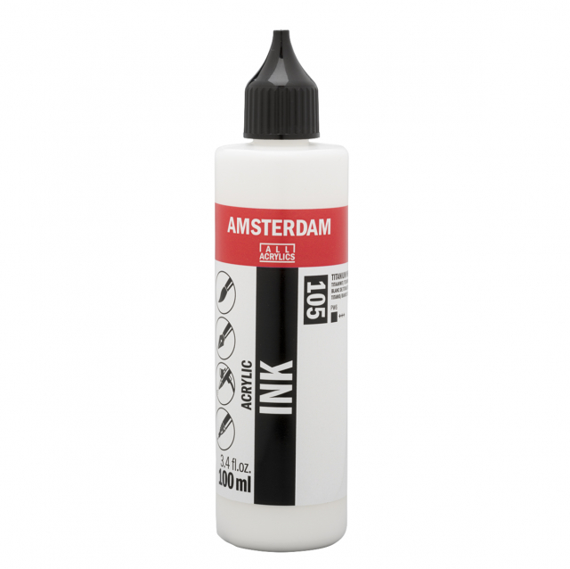 Acryl Ink 100 ml Titanium White