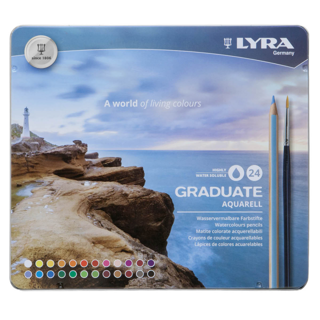 Graduate Aquarelpotloden 24-set