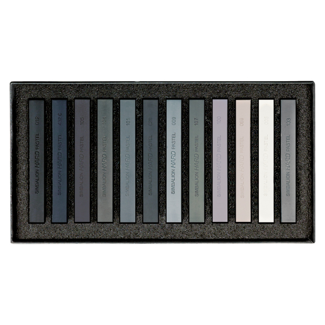 Pastelkrijt Hard Grey Tones 12-set