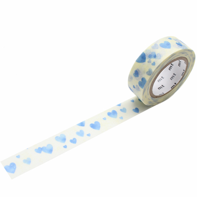 Washitape Heart Stamp Blue