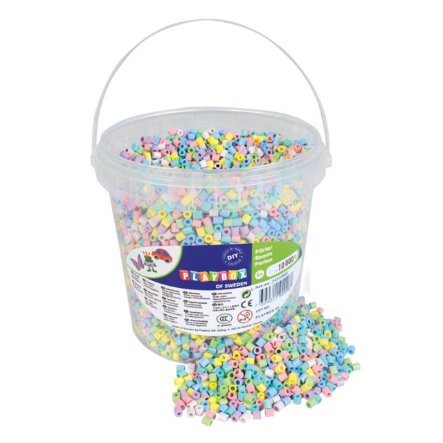 Ironing Beads pastel mix 10 000 pcs in bucket