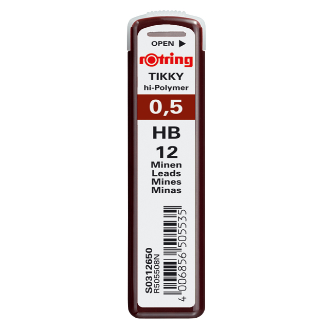 Hi-Polymer leads 0.5 12-pack B in de groep Pennen / Accessoires voor pennen / Vulpotlood vullingen bij Voorcrea (127768)