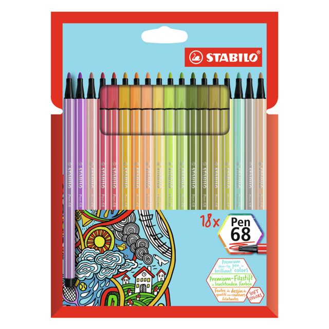 Pen 68 Viltstiften 18 pcs Trend