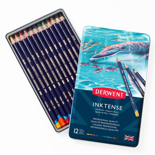 Inktense Aquarelpotloden 12-set