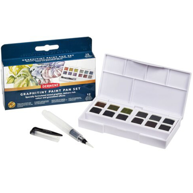 Graphitint Paint Pan Set 12 halve napjes