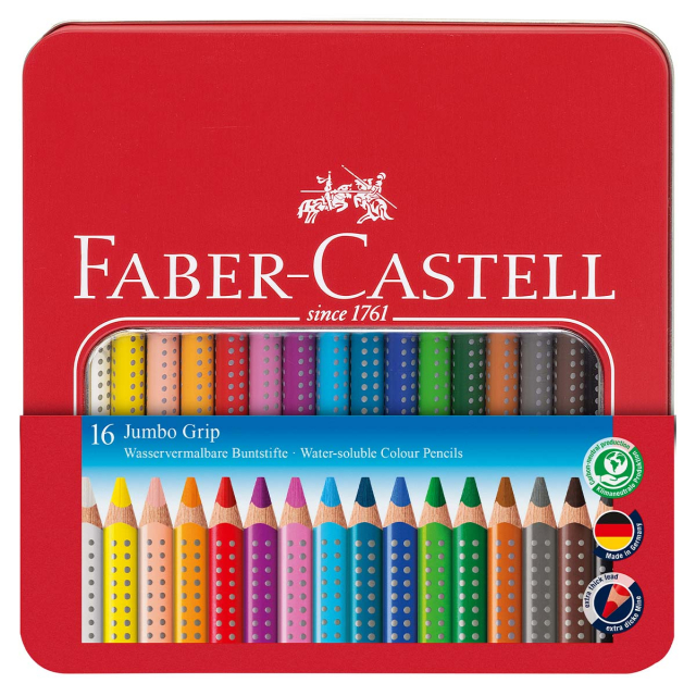 Aquarelpotloden Jumbo 16-set