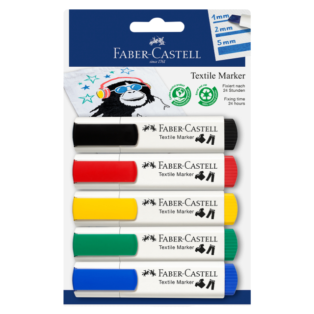 Textielstift Basic 5-set