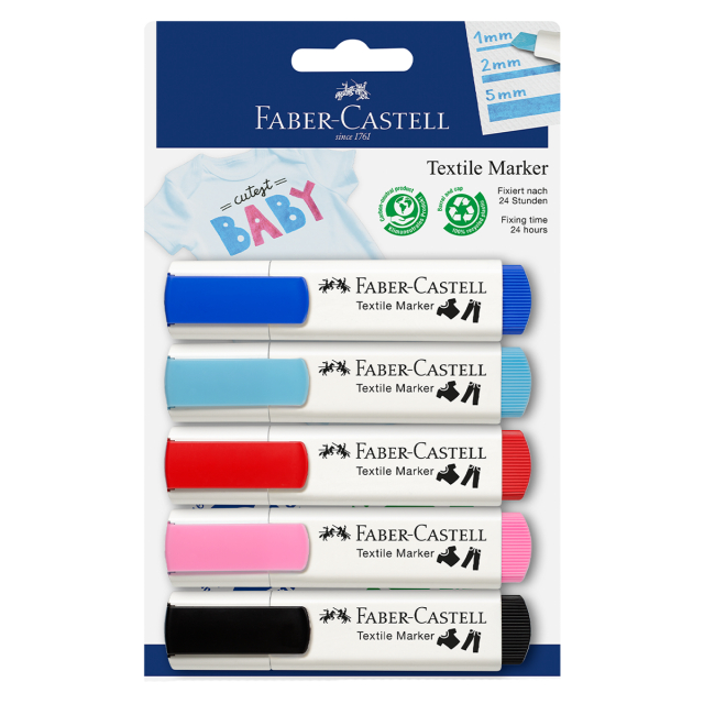 Textielstift Pastel 5-set