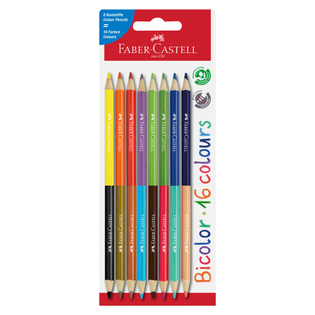 Kleurpotloden Bicolor 8-set