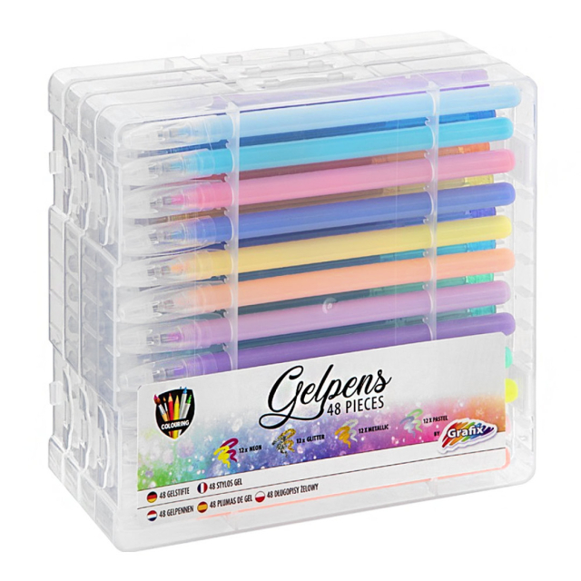 Gelpennen 48-delig (Glitter/Neon/Metallic/Pastel)