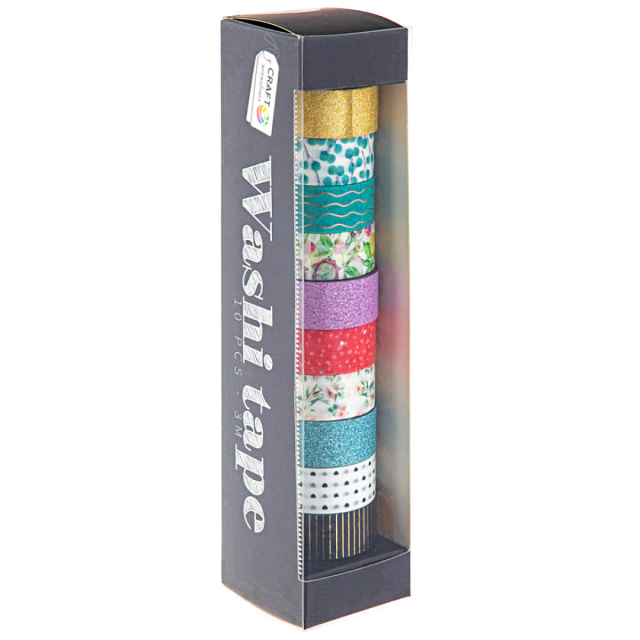 Washi Tape 10 rolletjes Foil & Glitter #2