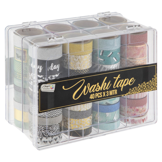 Washi Tape in Opbergbak, 40st.