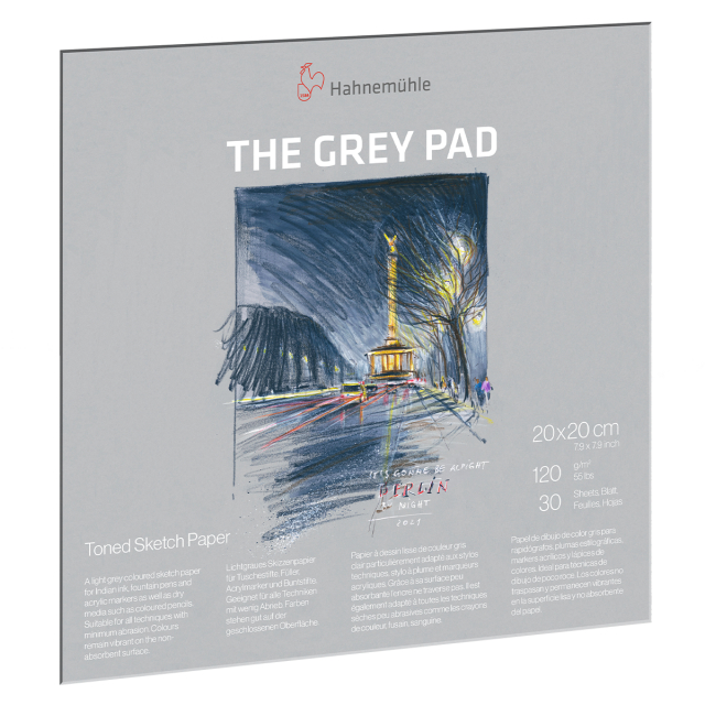 The Grey Pad Schetsblok 20x20 cm 120g