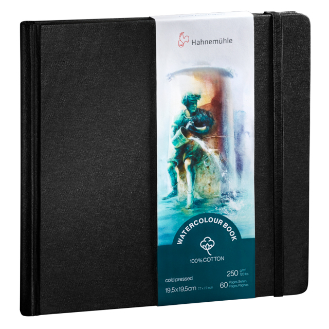 Watercolour Book Aquarelboek 195x195mm 250g