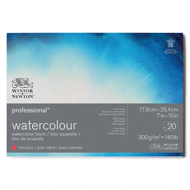 Professional Aquarelblok HP 18x26cm 300g