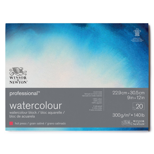 Professional Aquarelblok HP 23x31cm 300g