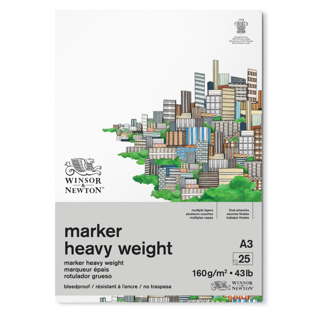 Markerblok Heavyweight A3 160g