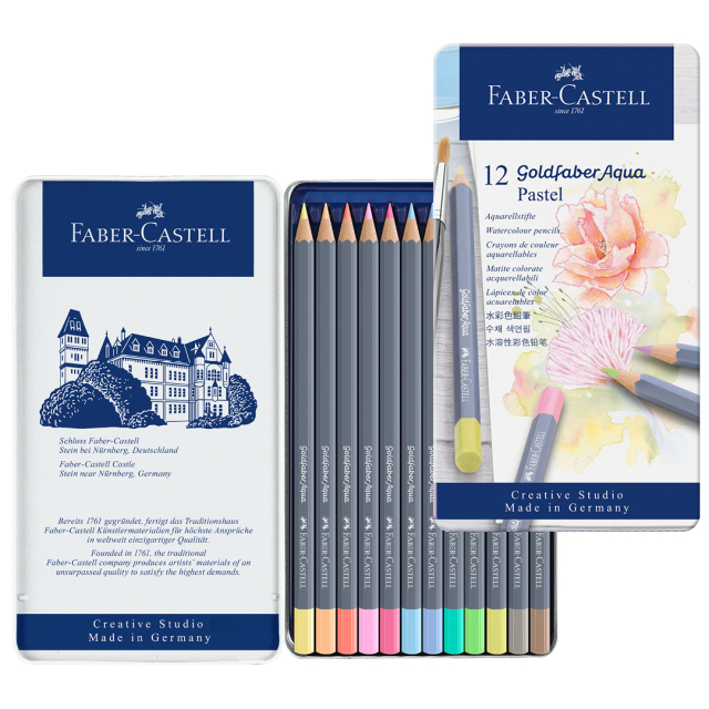 Goldfaber Aqua Aquarelpotloden 12-set Pastel