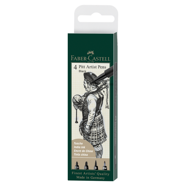 PITT Artist 4-pack Black