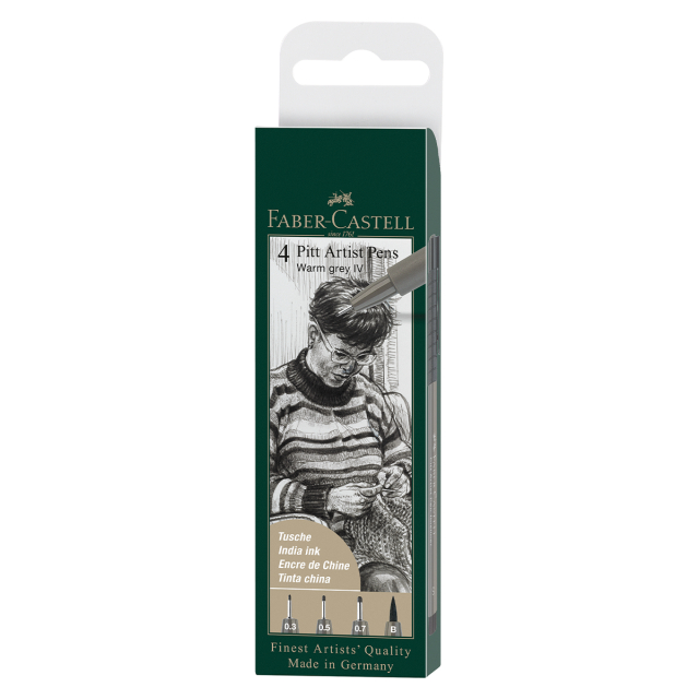 PITT Artist 4-pack Warm Grey