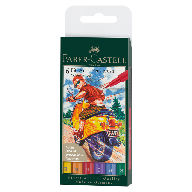 PITT Artist Brush 6-pack Colour