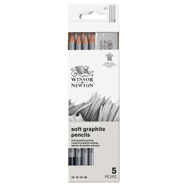 Studio Collection Potloden Soft 4-set + Gum