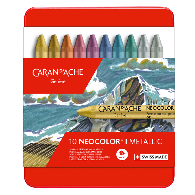 Neocolor I Pastelkrijt Metaal 10-set
