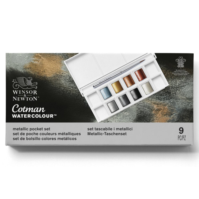 Cotman Aquarelverf Metallic Set 8 ½ - napjes
