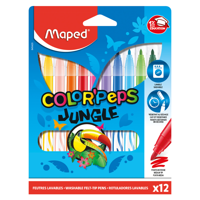 Colorpeps Viltstiften Jungle 12-pack