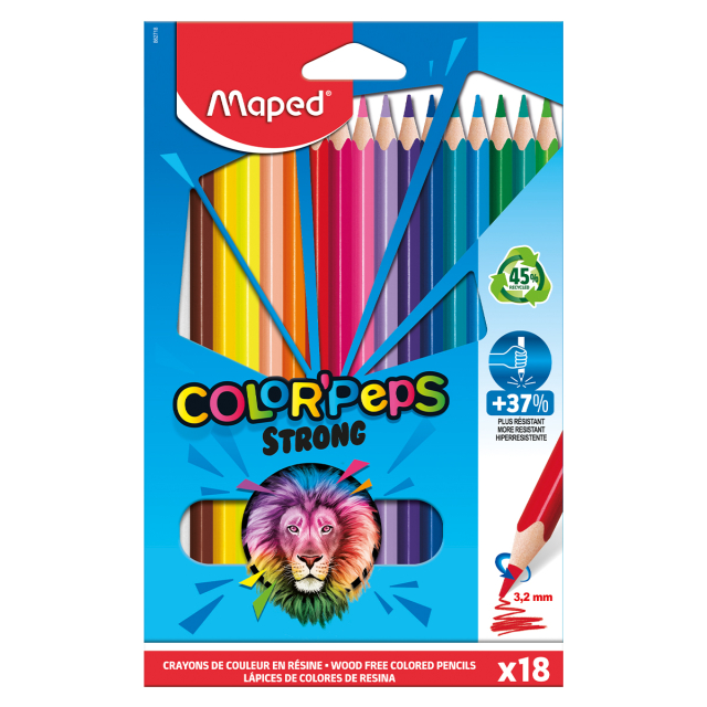 Kleurpotloden Color Peps Strong 18-pack