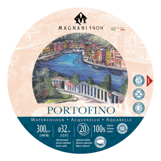 Aquarelblok Ronde Portofino 100% Katoen 300g 32cm 20 Sheets