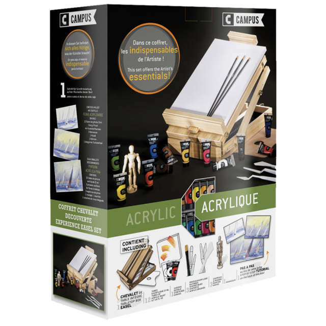 Acryl set Campus met ezel