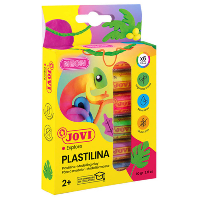 Plastilina Kleiset 6 stuks Neon 15 g