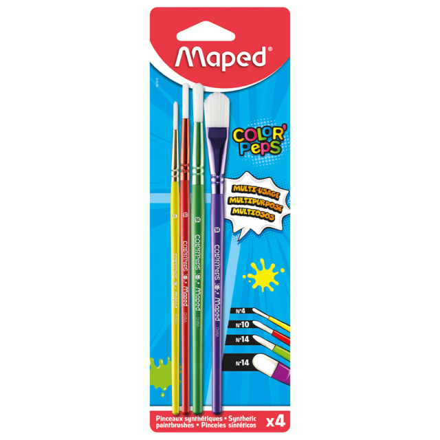 Color'Peps Kinderpenselen 4-pack