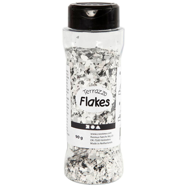 Terrazzo Flakes 90g Donkergrijs