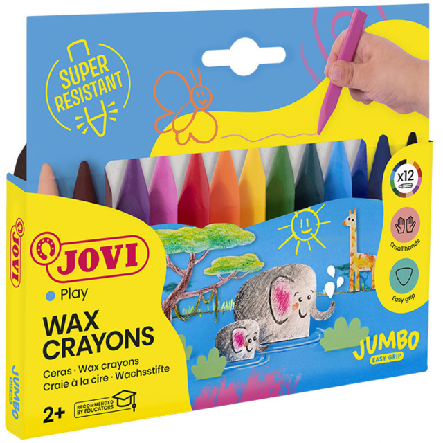 Waskrijtjes Jumbo Easy Grip 12-set (2 jaar+)