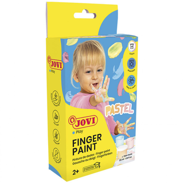 Vingerverf 6x35 ml Pastelkleuren (2 jaar+)