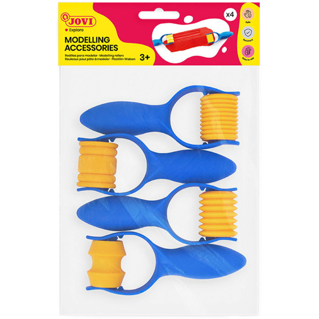 Roller voor klei Verschillende patronen 4-pack (3 jaar+)