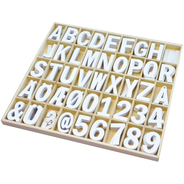 Houten letters & cijfers 250 stk